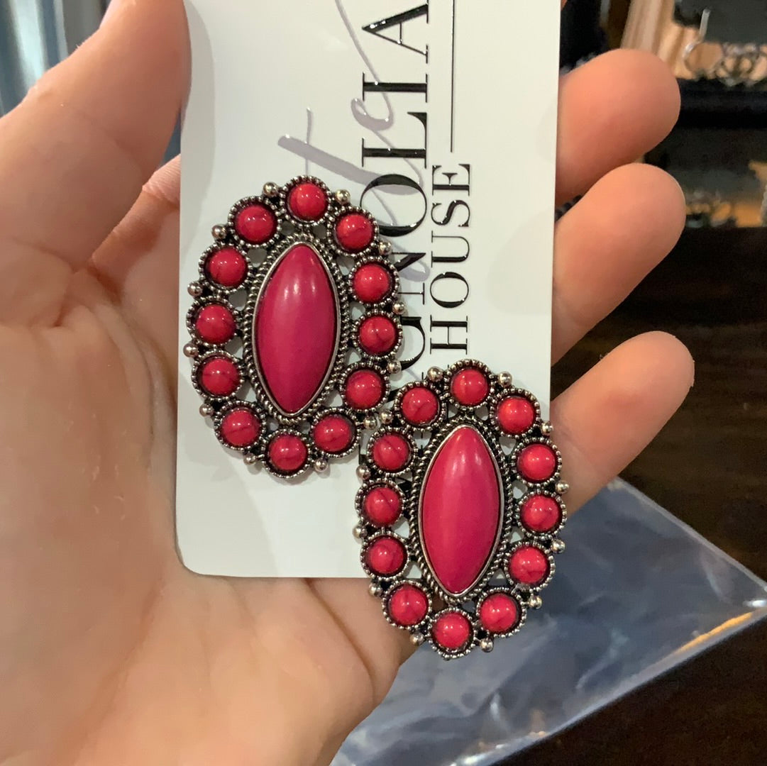 Pink Zuni earrings